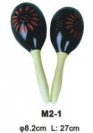 Деревянные маракасы на ручке Fleet M2-1, диаметр 8.2cм, длина 27см.