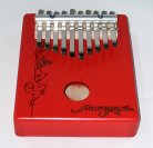 Калимба, резонаторная, 10 язычков, Мозеръ KMKr-1-R-NEW Piastra прямоугольная, красная