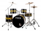 Барабанная установка Foix LH-21H25, черная/желтая