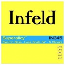 THOMASTIK Infeld IN345 струны для 5-струнной бас-гитары, круглая оплетка, 45-125