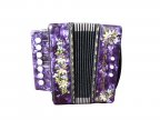Гармонь сувенирная "Кроха", 7х3-I, GN-25-PL, фиолетовая