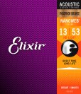 Комплект струн для акустической гитары Elixir HD Light 13-53 16182 NANOWEB, фосф.бронза