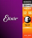 Комплект струн для акустической гитары, Light-Medium, бронза 80/20, Elixir 11077 NANOWEB