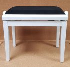 Банкетка для пианино Аккорд, белая глянцевая