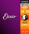 Комплект струн для акустической 8-струнной баритон гитары Elixir 11308 NANOWEB, бронза 80/20