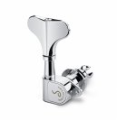 Комплект одиночной колковой механики для бас-гитары 2+2 Schaller 10540203.22.70 M4 90 (Light), хром