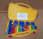 Металлофон DA BO DB-27K, 27 пластин, цветной, 2 палочки, пластик кейс, производство Корея