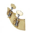 Колковая механика на планке для контрабаса 3/4, золотистая, Mirra BXZ-28