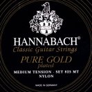 Струны для классической гитары Hannabach 825MT Black PURE GOLD нейлон/позолоченные