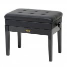 Банкетка Rin LB-31BKG, черная, искусственная кожа