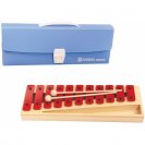 Металлофон (Глокеншпиль), дер.основа, Диатоник Soprano, 14 нот, C2-F4, молоточки, 337мм, 0,8кг, ANGEL AX-1020W