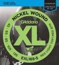 Струны для 5-струнной бас-гитары EXL165-5 XL NICKEL WOUND 5-string Long RLTMB 45-135 D`Addario