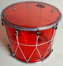 Барабан кавказский 14" акриловый, красный, с верёвкой, Мастерская Бехтеревых BKA-14Kv