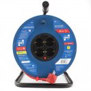 Удлинитель на катушке 16А/3,5 кВт, 3х1,5мм2, 40м, 4 розетки с заземлением, Электрическая мануфактура PC20502 PowerCube