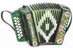 Гармонь "Ромашка" C20XL-C-GR 15х12-I, зеленая