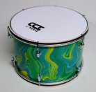 Барабан 10" 25х17см, рисунок "Океан", палочки, ремень, Мастерская Бехтеревых BD-10-2А1