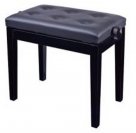 Банкетка Rin HY-DX15-GLOSS-BLACK, черный/черный, искусственная кожа