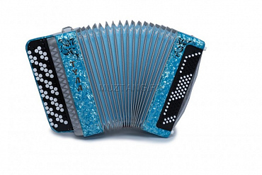 Баян ученический "Тула-209", 92/55х100-II, BN-37-LB, голубой