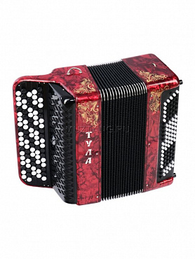 Баян ученический двухголосный "Тула-209" 92/55х100-II BN-37-RD, красный