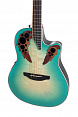 OVATION CE44X-9B Celebrity Elite Plus Mid Cutaway Mint Green/Natural Burst On Exotic Quilted Maple гитара электроакустическая