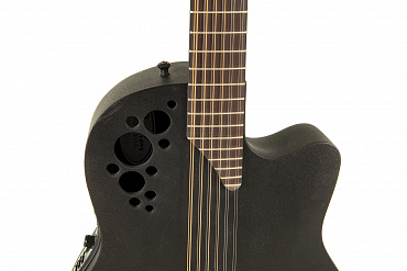 Электроакустическая гитара OVATION 2058TX-5 Elite T Deep Contour Cutaway Black Textured 12-струнная