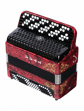 Баян ученический двухголосный "Тула-209" 92/55х100-II BN-37-RD, красный