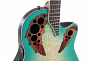 OVATION CE44X-9B Celebrity Elite Plus Mid Cutaway Mint Green/Natural Burst On Exotic Quilted Maple гитара электроакустическая